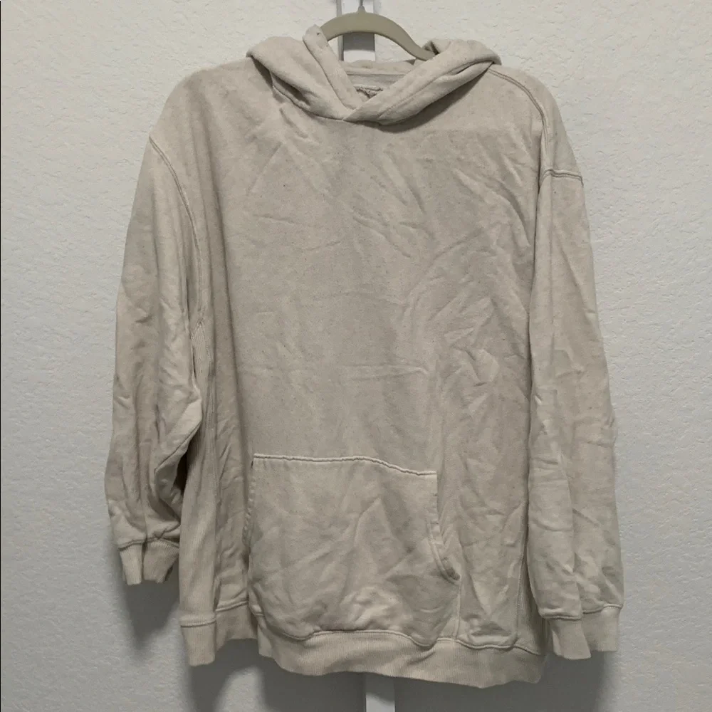 Aerie Love Embroidery Beige Hoodie - Picture 2 of 8
